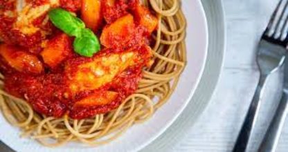 Zesty chicken thighs with pasta